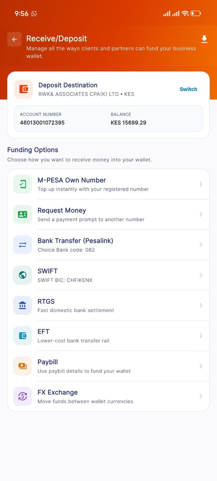 MyAccurate Pay deposit and funding options